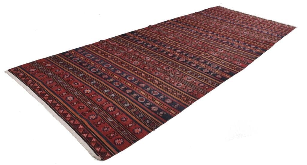 Orientteppich 460 x 180 cm Wolle handgewebt