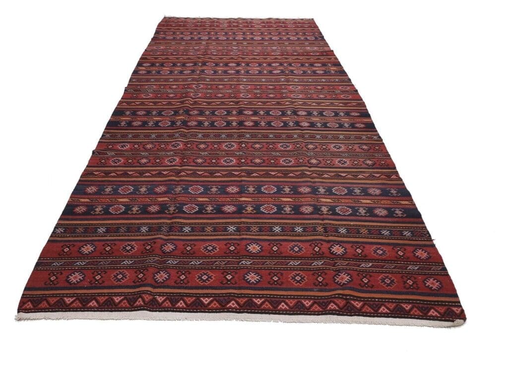 Orientteppich 460 x 180 cm Wolle handgewebt