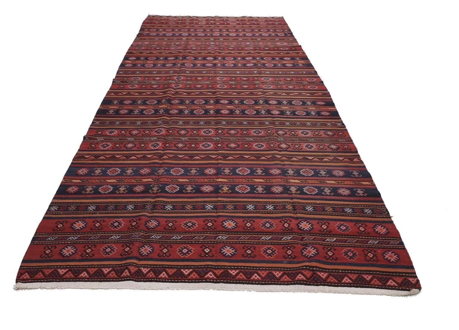 Orientteppich 460 x 180 cm Wolle handgewebt