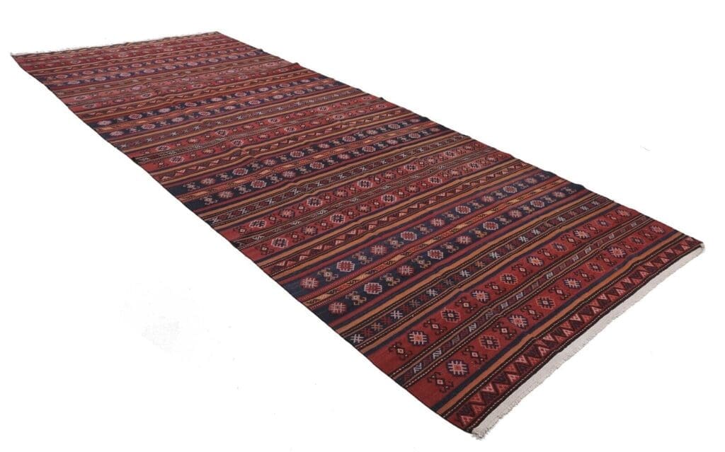 Orientteppich 460 x 180 cm Wolle handgewebt