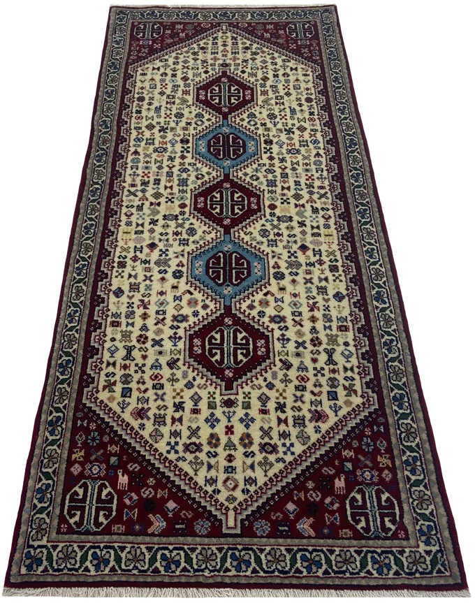 Perserteppich Abadeh 195 x 80 cm Wolle handgeknüpft
