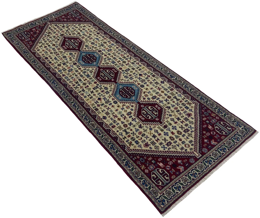 Perserteppich Abadeh 195 x 80 cm Wolle handgeknüpft