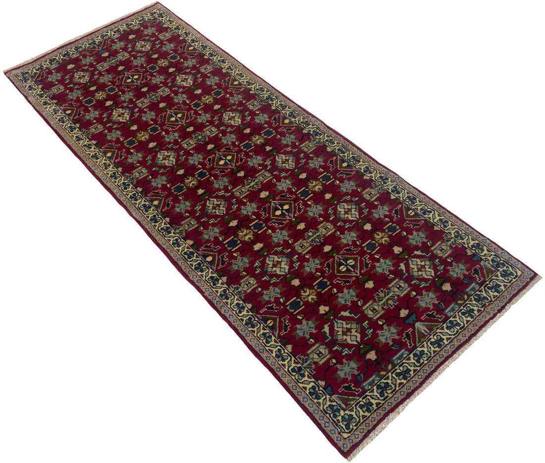 Perserteppich Abadeh 197 x 79 cm Wolle handgeknüpft