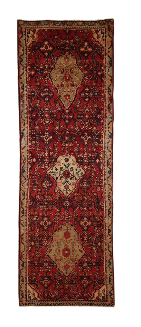 Perserteppich Hamadan 302 x 90 cm Wolle handgeknüpft