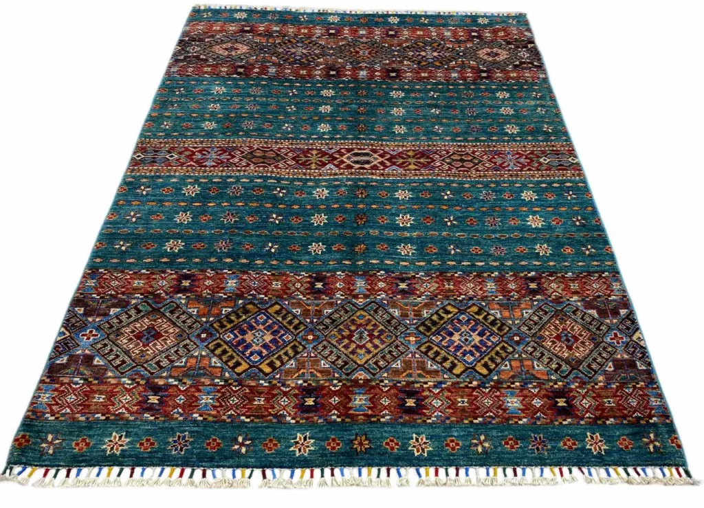 Orientteppich Samarkand 182 x 129 cm Schurwolle handgeknüpft