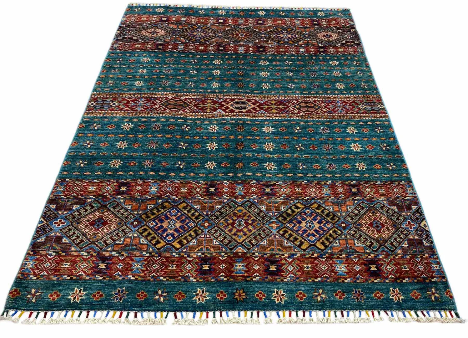 Orientteppich Samarkand 182 x 129 cm Schurwolle handgeknüpft