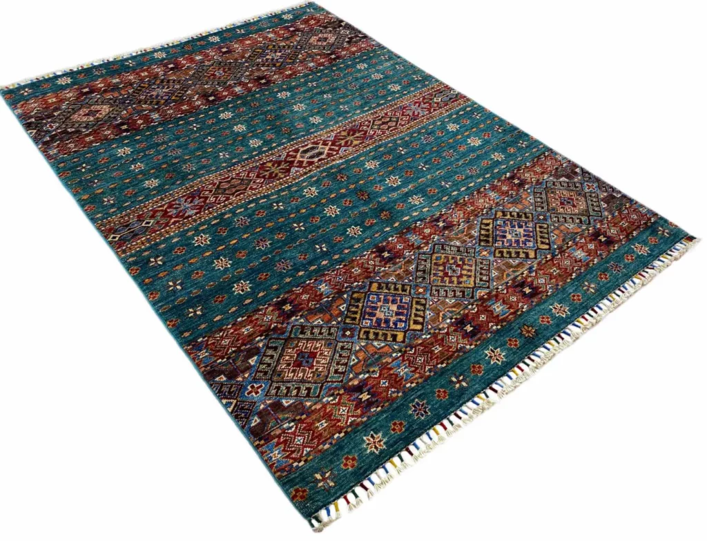 Orientteppich Samarkand 182 x 129 cm Schurwolle handgeknüpft