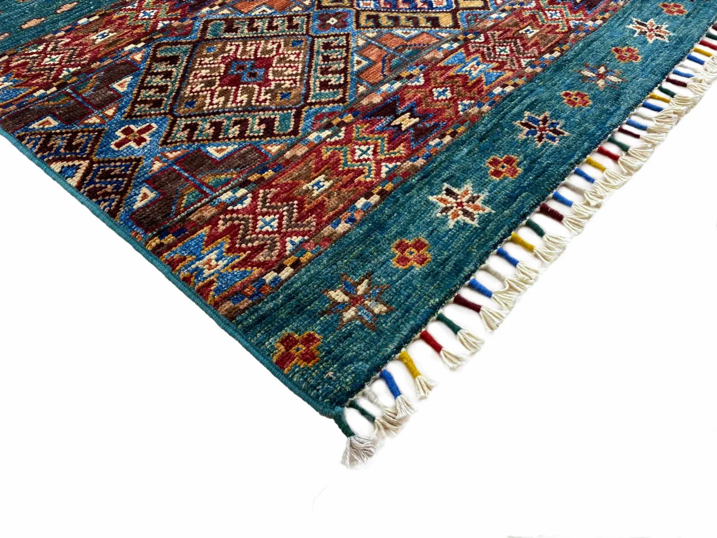 Orientteppich Samarkand 182 x 129 cm Schurwolle handgeknüpft