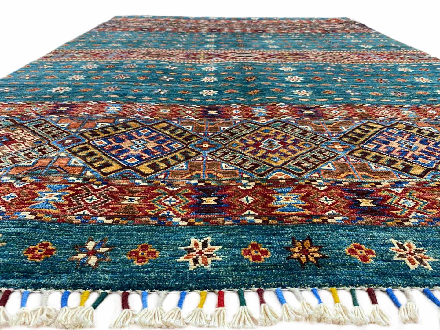Orientteppich Samarkand 182 x 129 cm Schurwolle handgeknüpft