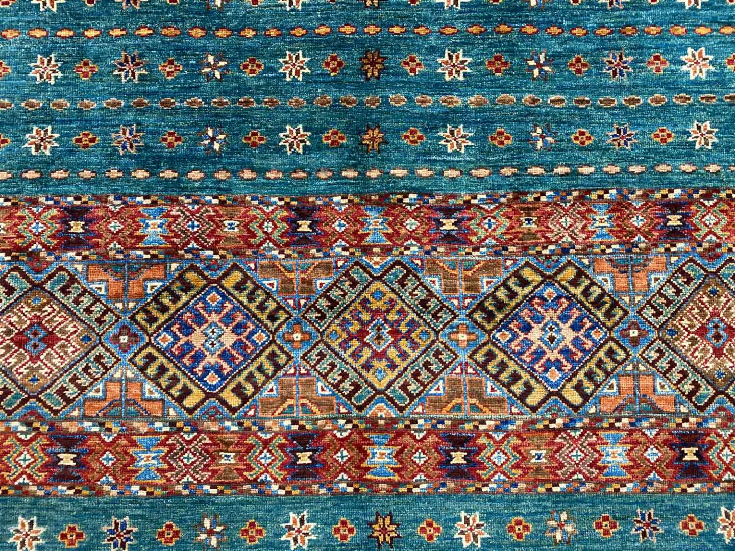 Orientteppich Samarkand 182 x 129 cm Schurwolle handgeknüpft