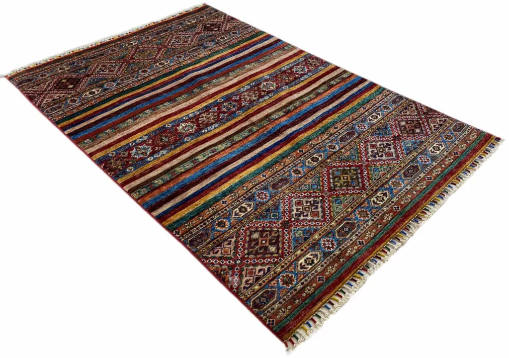 Orientteppich Samarkand 187 x 122 cm Schurwolle handgeknüpft