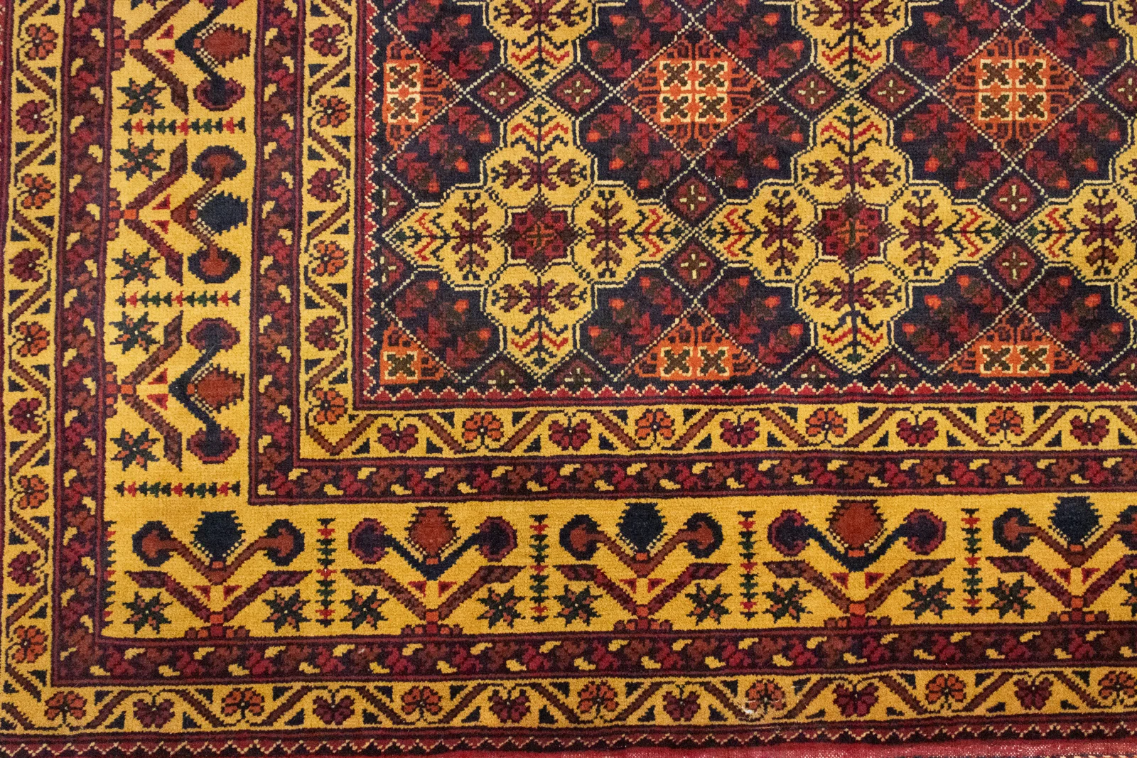 Orientteppich Samarkand 190 x 152 cm Schurwolle handgeknüpft