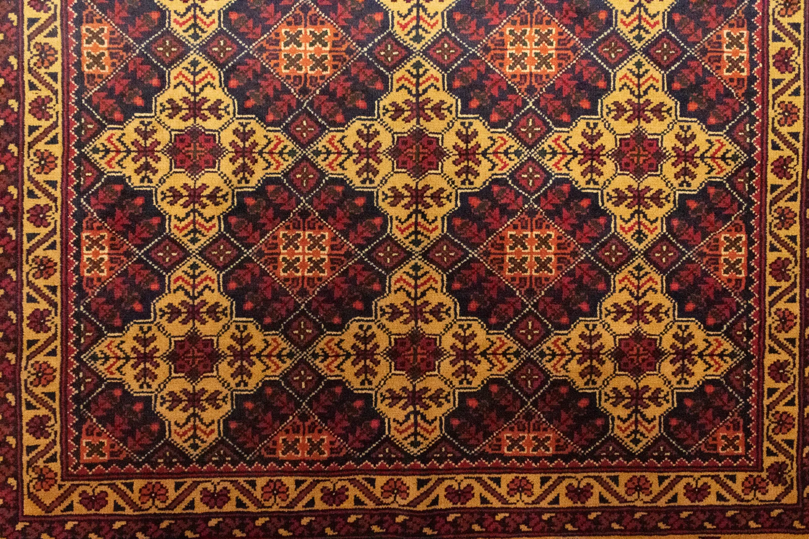 Orientteppich Samarkand 190 x 152 cm Schurwolle handgeknüpft