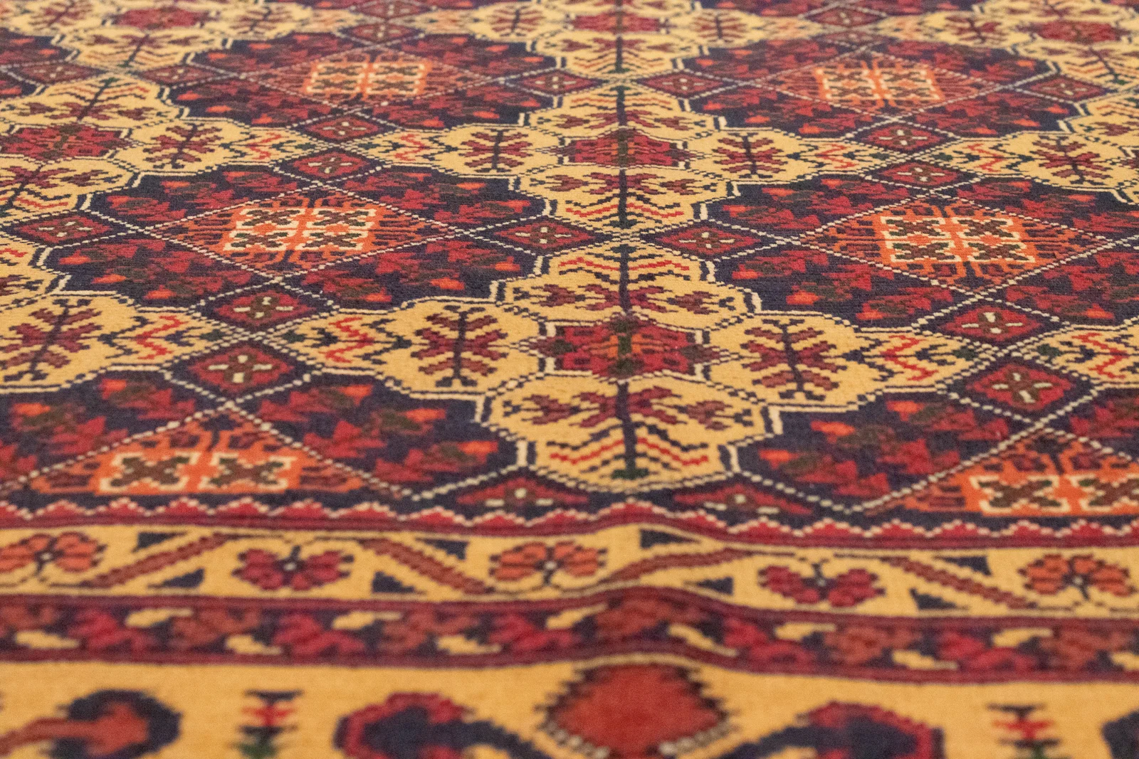 Orientteppich Samarkand 190 x 152 cm Schurwolle handgeknüpft
