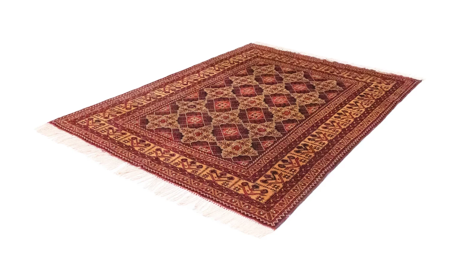 Orientteppich Samarkand 195 x 153 cm Schurwolle handgeknüpft