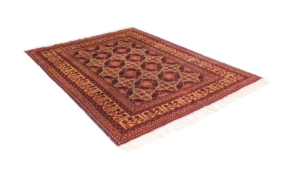 Orientteppich Samarkand 195 x 153 cm Schurwolle handgeknüpft