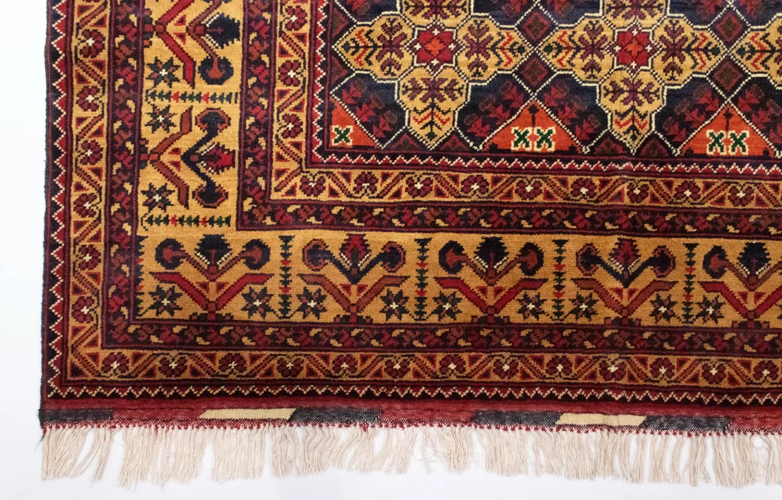 Orientteppich Samarkand 195 x 153 cm Schurwolle handgeknüpft