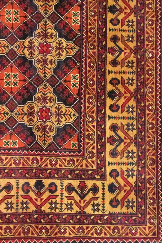 Orientteppich Samarkand 195 x 153 cm Schurwolle handgeknüpft