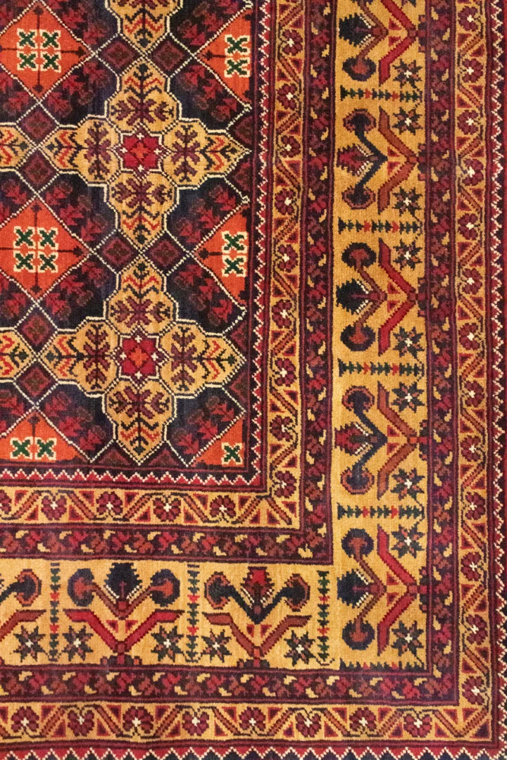 Orientteppich Samarkand 195 x 153 cm Schurwolle handgeknüpft