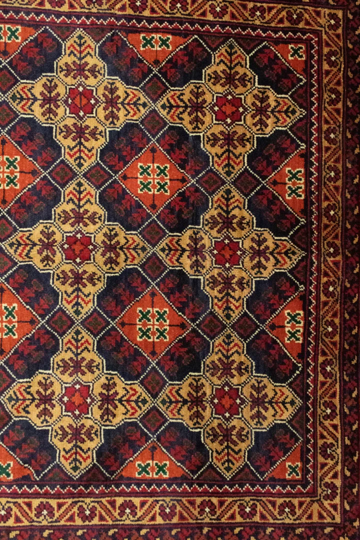 Orientteppich Samarkand 195 x 153 cm Schurwolle handgeknüpft