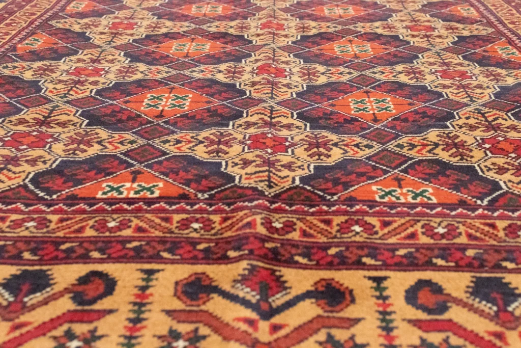 Orientteppich Samarkand 195 x 153 cm Schurwolle handgeknüpft