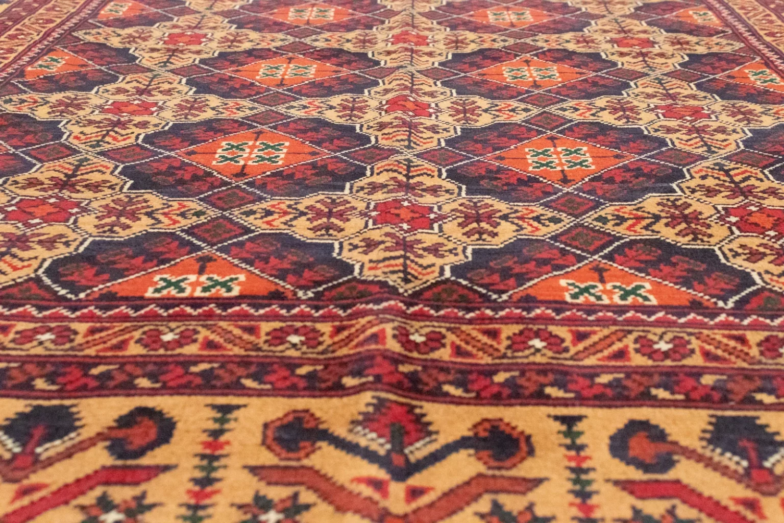 Orientteppich Samarkand 195 x 153 cm Schurwolle handgeknüpft