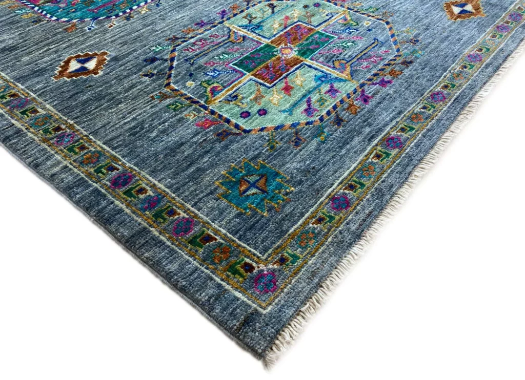 Orientteppich Samarkand 196 x 156 cm Schurwolle handgeknüpft