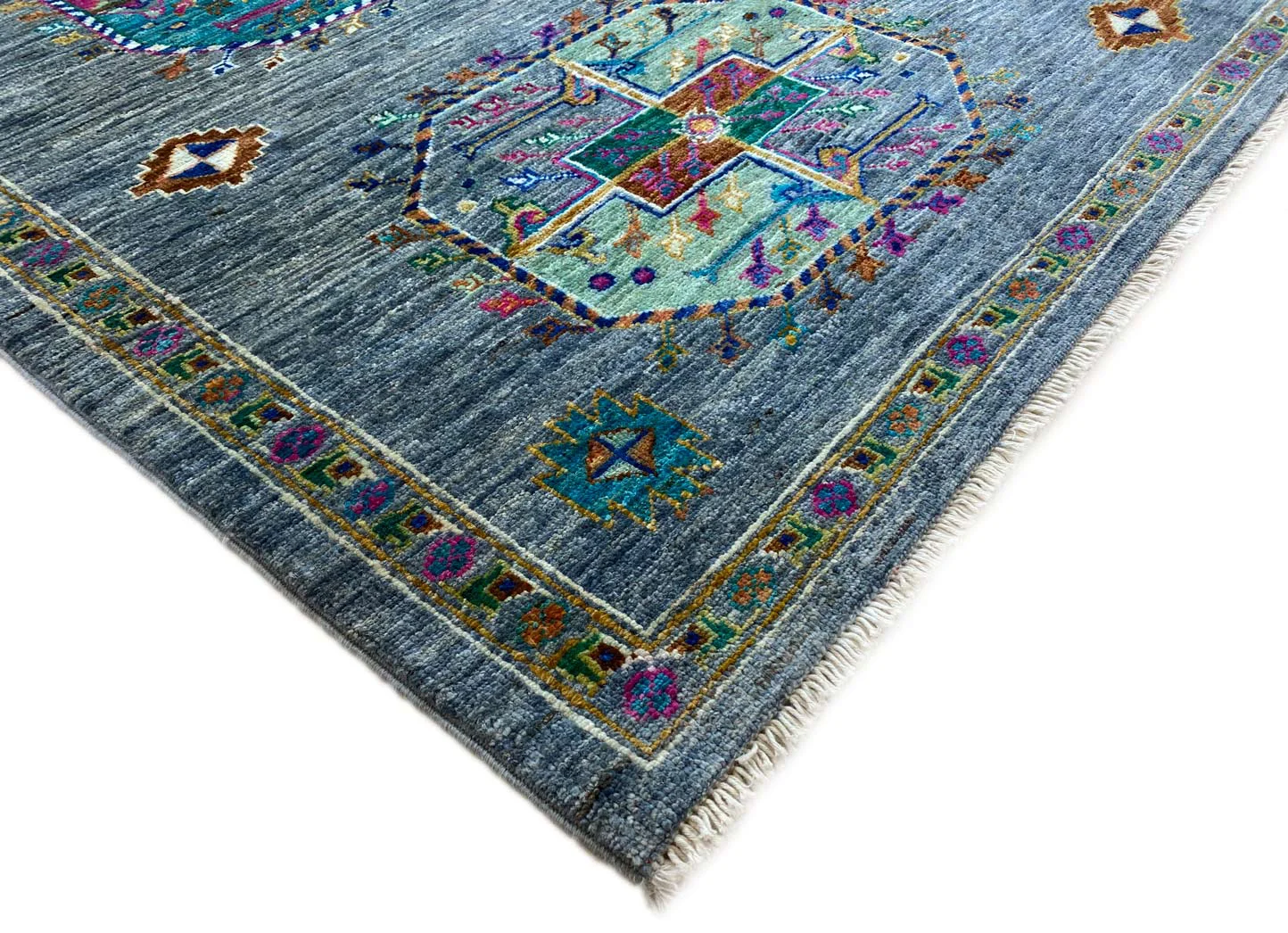 Orientteppich Samarkand 196 x 156 cm Schurwolle handgeknüpft