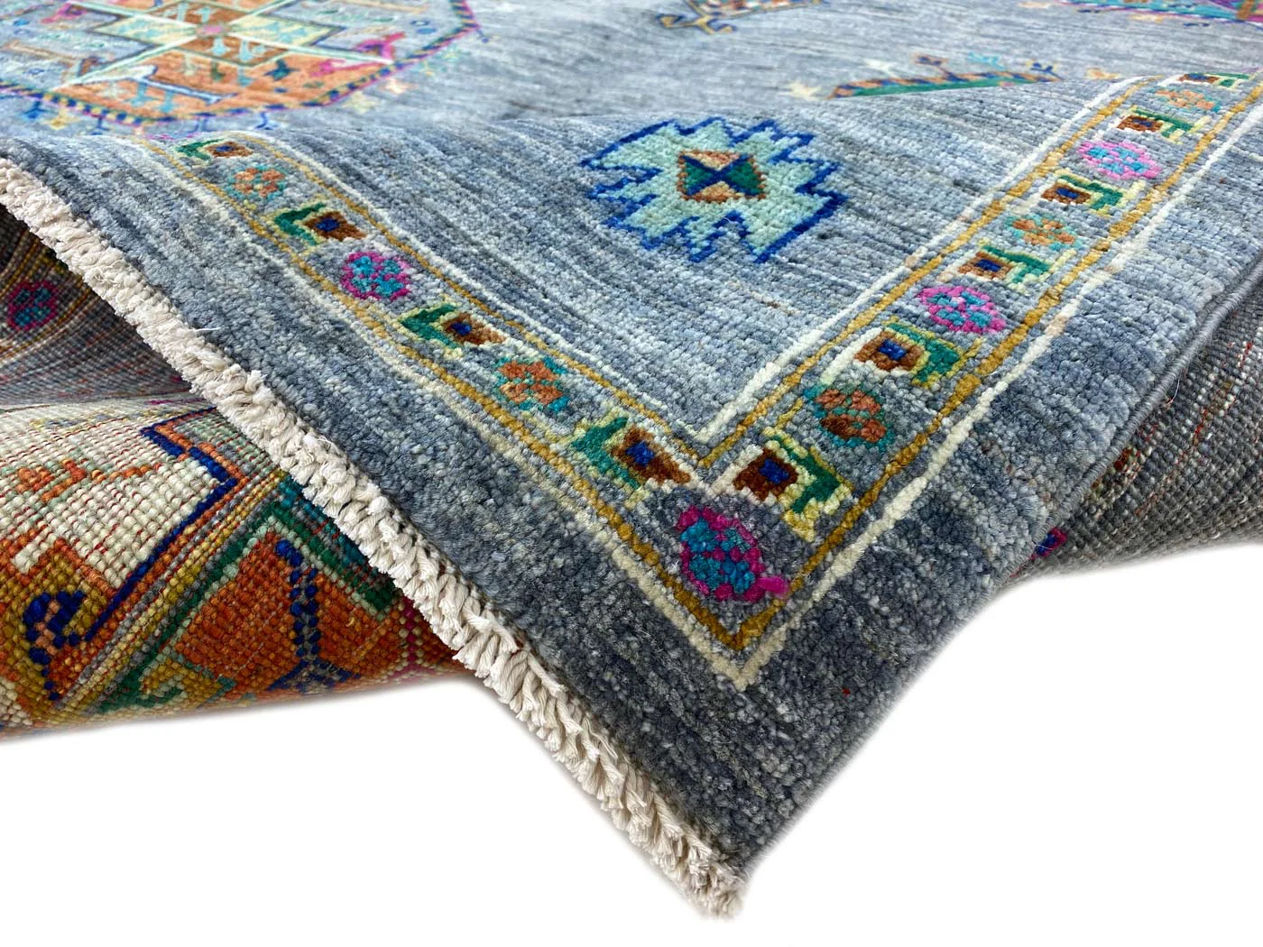 Orientteppich Samarkand 196 x 156 cm Schurwolle handgeknüpft