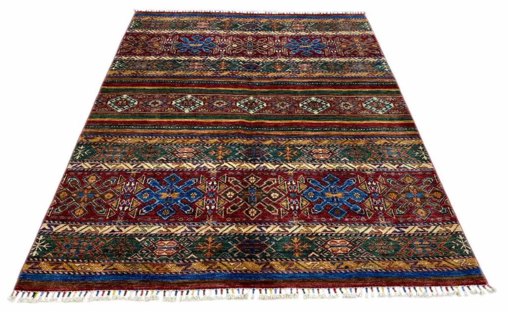 Orientteppich Samarkand 198 x 157 cm Wolle handgeknüpft