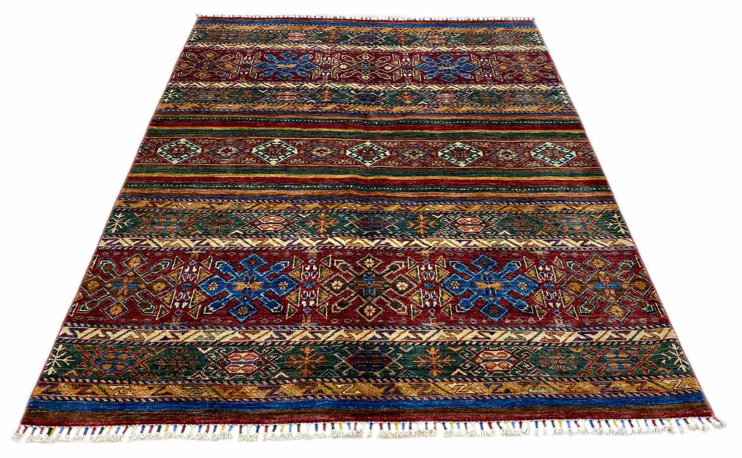 Orientteppich Samarkand 198 x 157 cm Wolle handgeknüpft