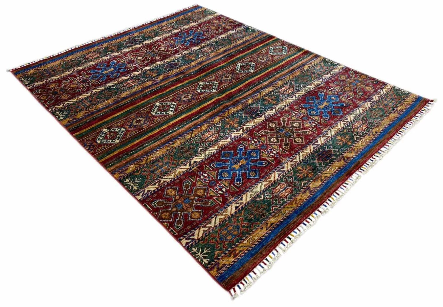 Orientteppich Samarkand 198 x 157 cm Wolle handgeknüpft