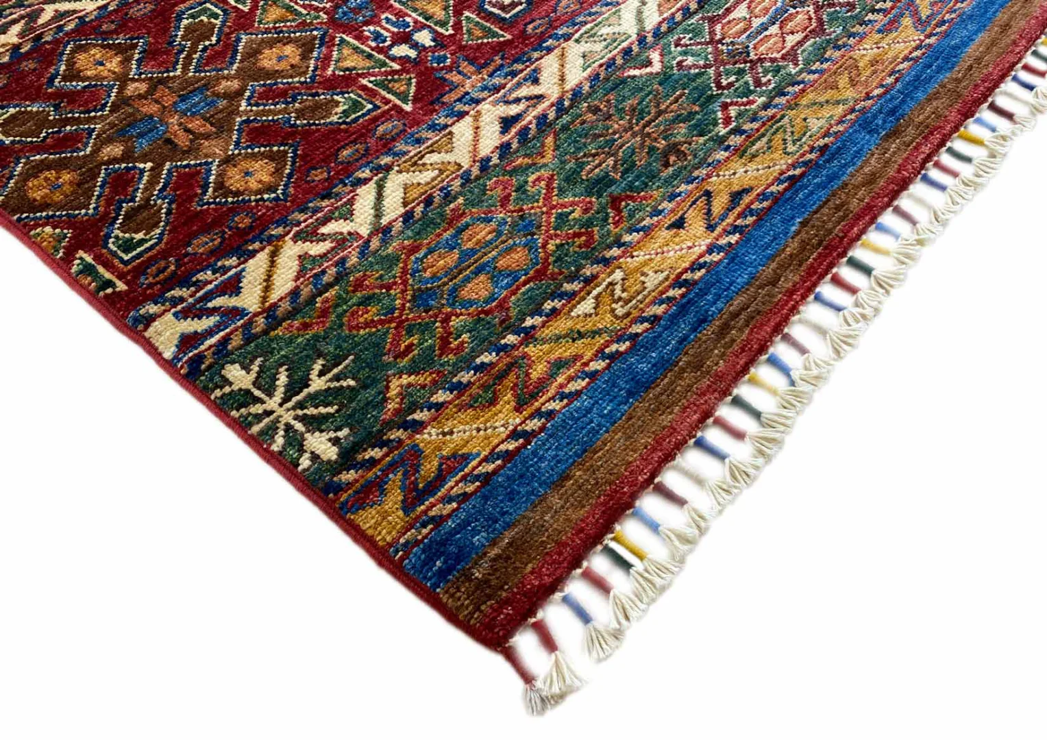 Orientteppich Samarkand 198 x 157 cm Wolle handgeknüpft