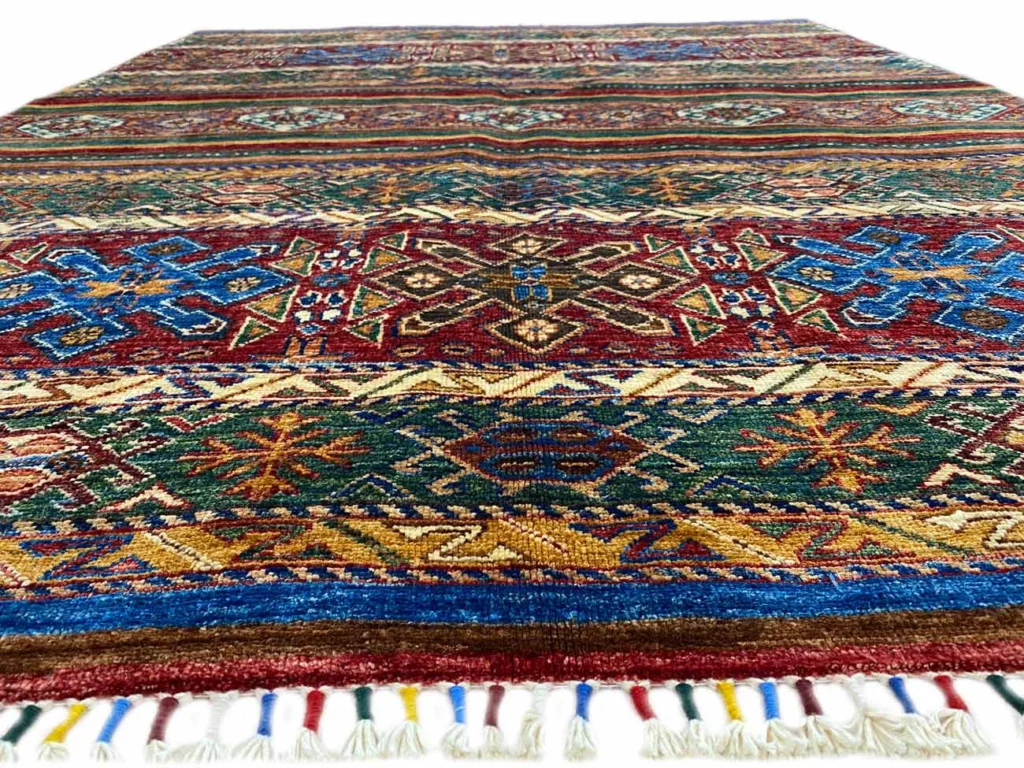 Orientteppich Samarkand 198 x 157 cm Wolle handgeknüpft