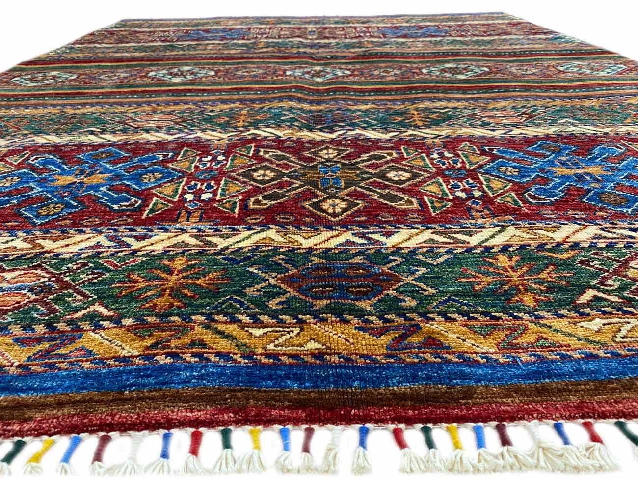 Orientteppich Samarkand 198 x 157 cm Wolle handgeknüpft
