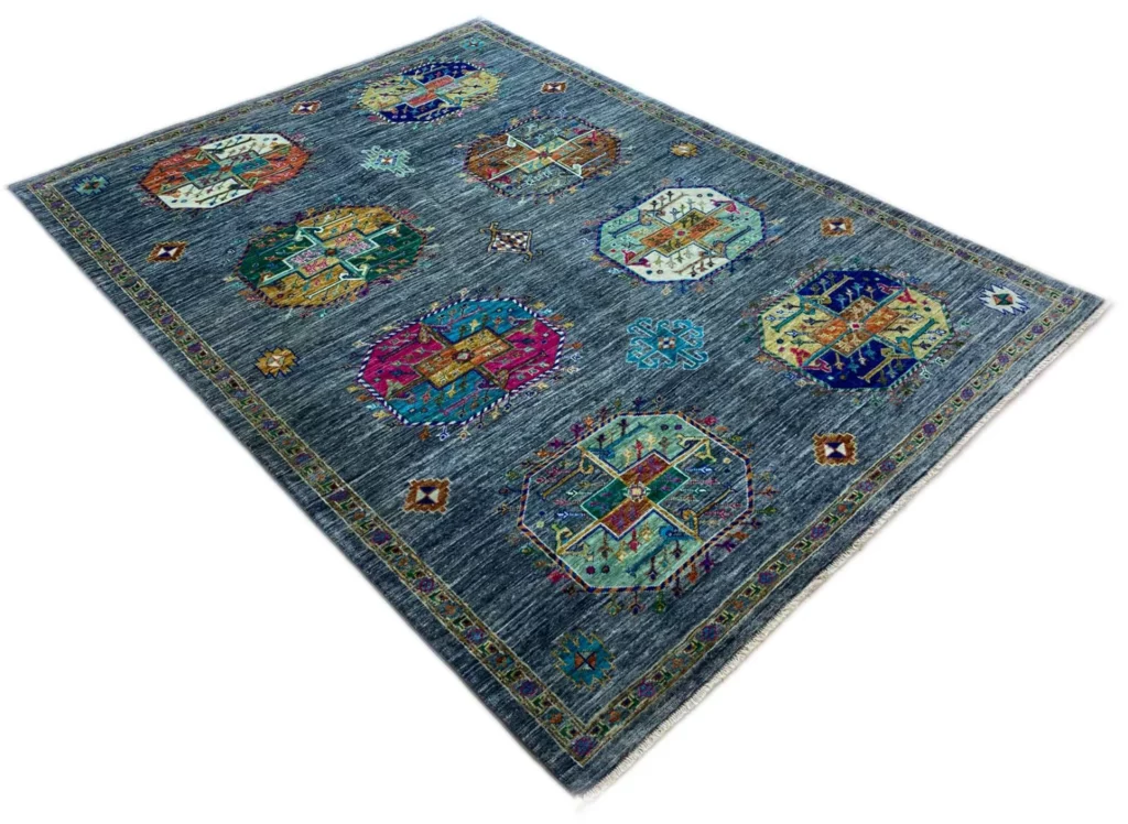 Orientteppich Samarkand 204 x 150 cm Wolle handgeknüpft