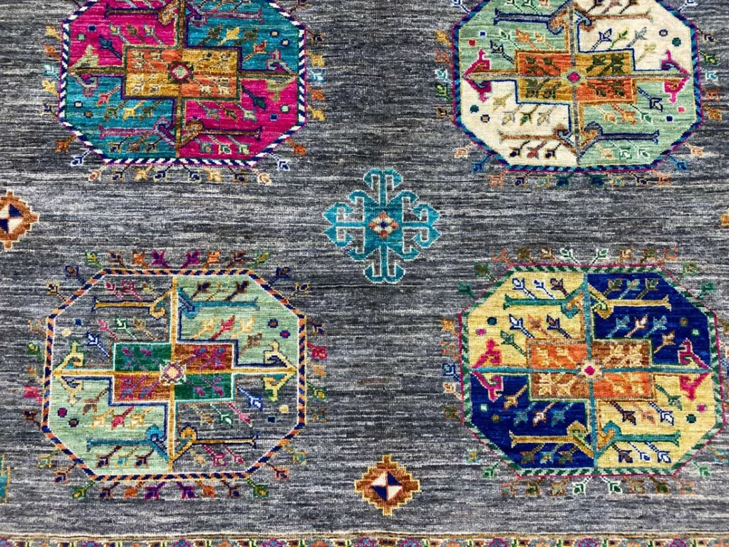 Orientteppich Samarkand 204 x 150 cm Wolle handgeknüpft