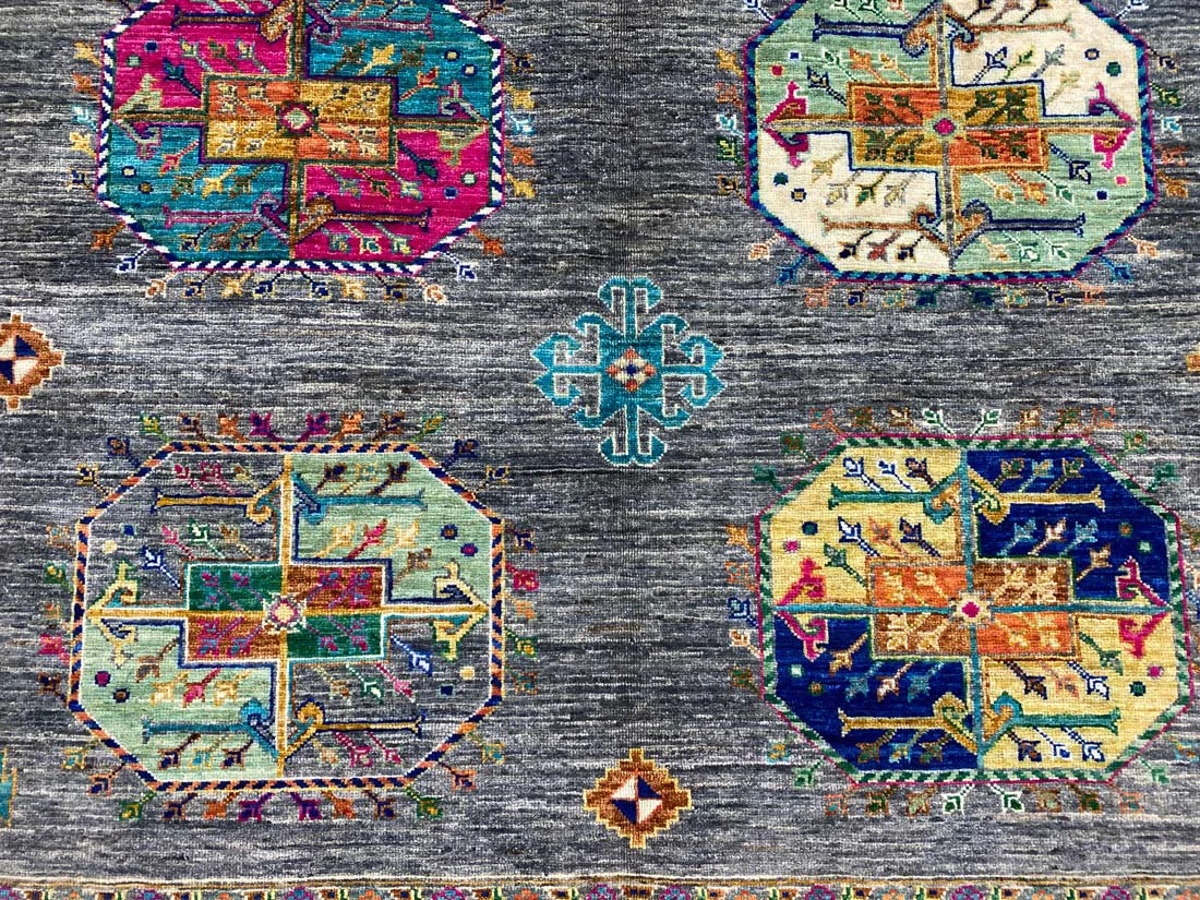 Orientteppich Samarkand 204 x 150 cm Wolle handgeknüpft