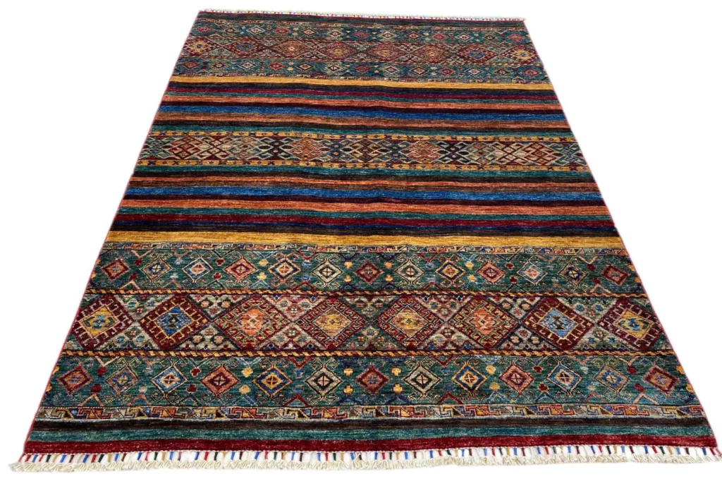 Orientteppich Samarkand 212 x 157 cm Schurwolle handgeknüpft