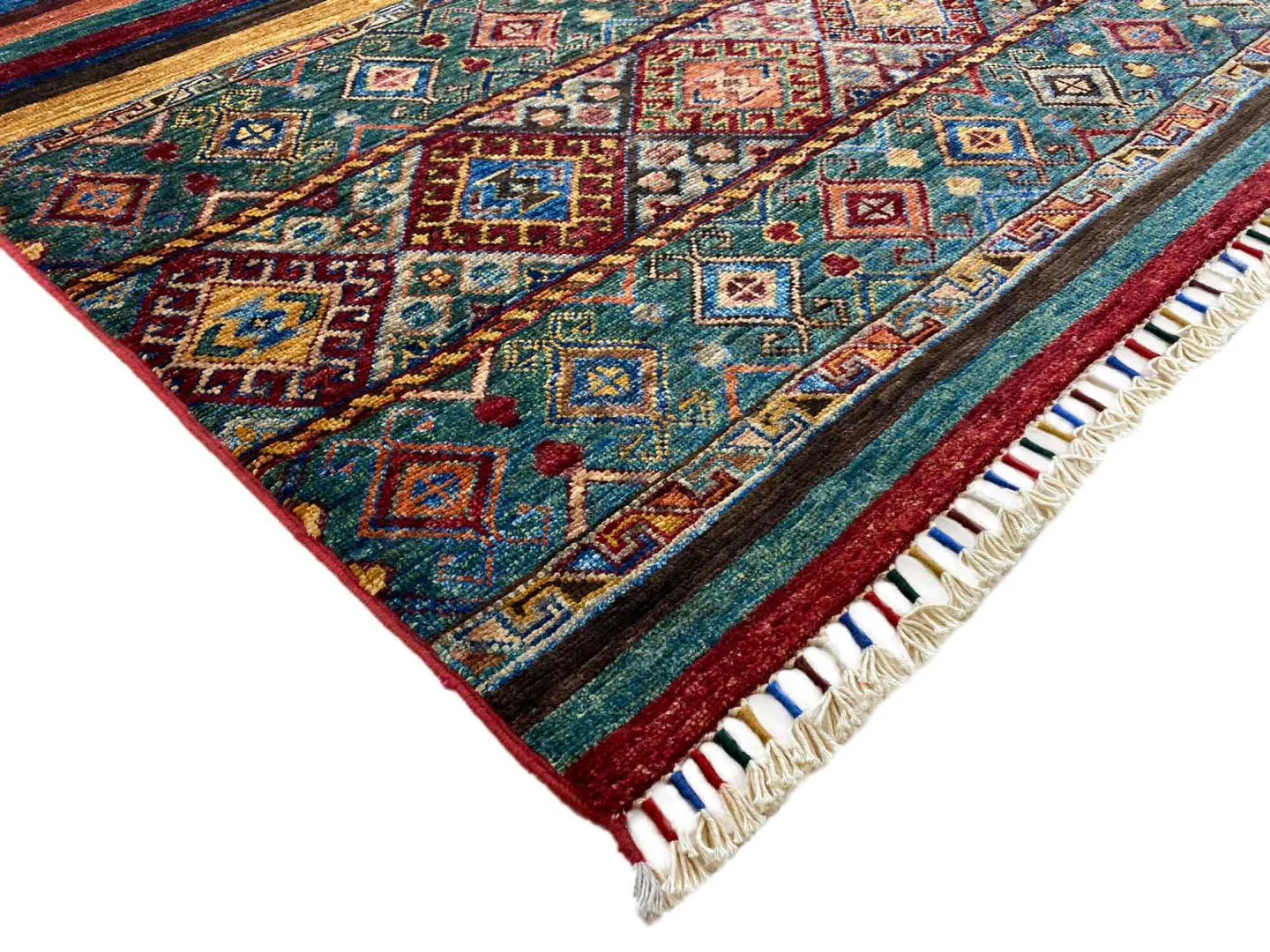 Orientteppich Samarkand 212 x 157 cm Schurwolle handgeknüpft