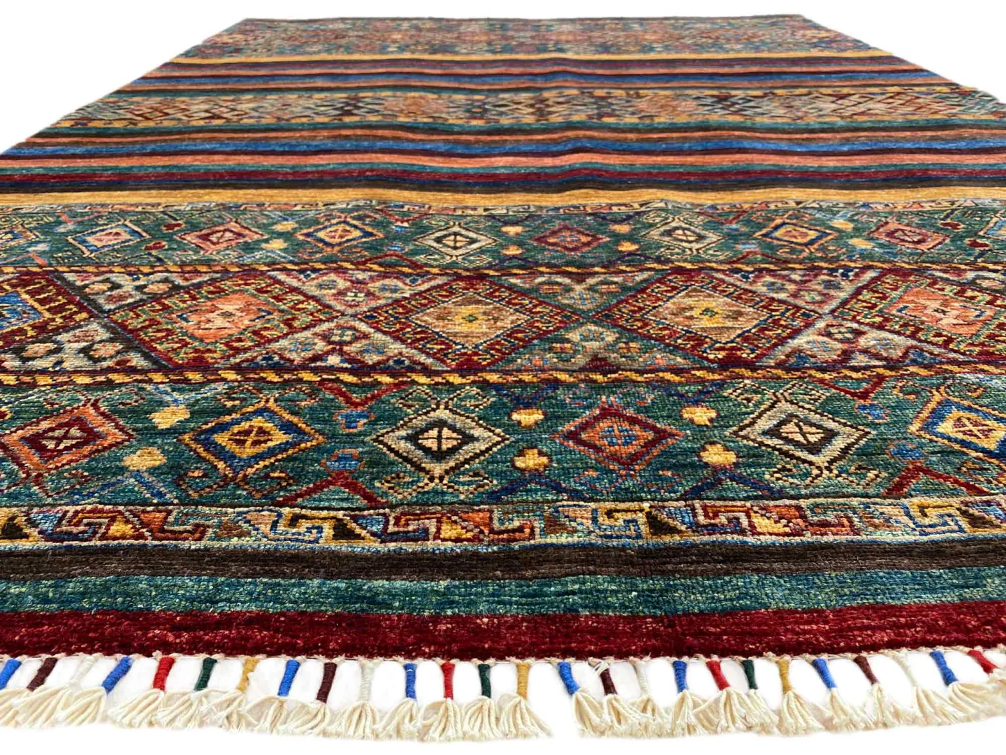 Orientteppich Samarkand 212 x 157 cm Schurwolle handgeknüpft