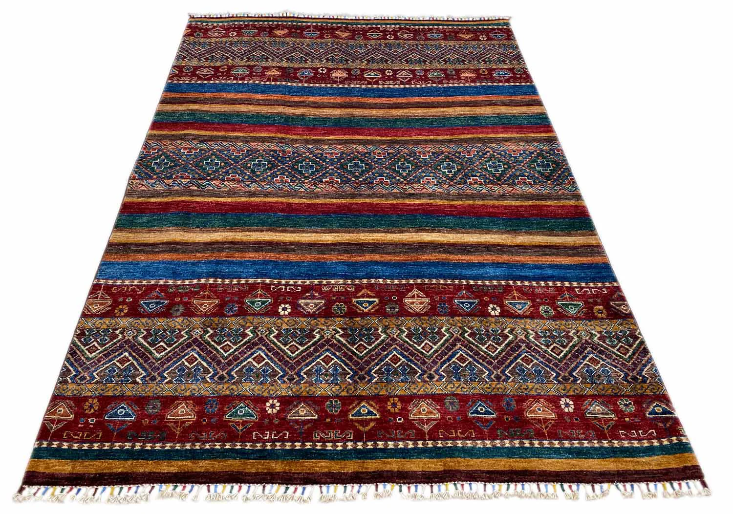 Orientteppich Samarkand 219 x 154 cm Wolle handgeknüpft