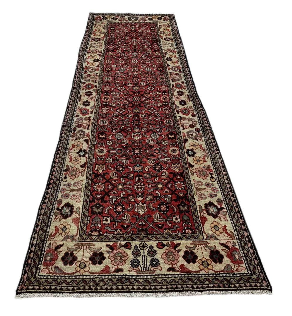 Perserteppich Hamadan 337 x 99 cm Wolle handgeknüpft