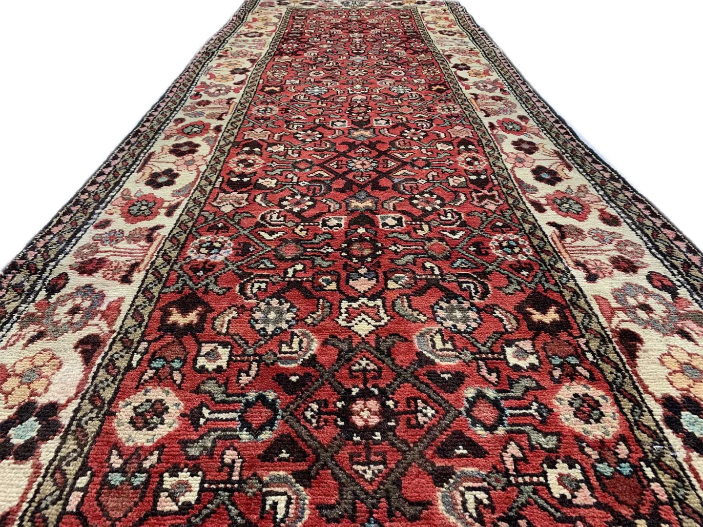 Perserteppich Hamadan 337 x 99 cm Wolle handgeknüpft