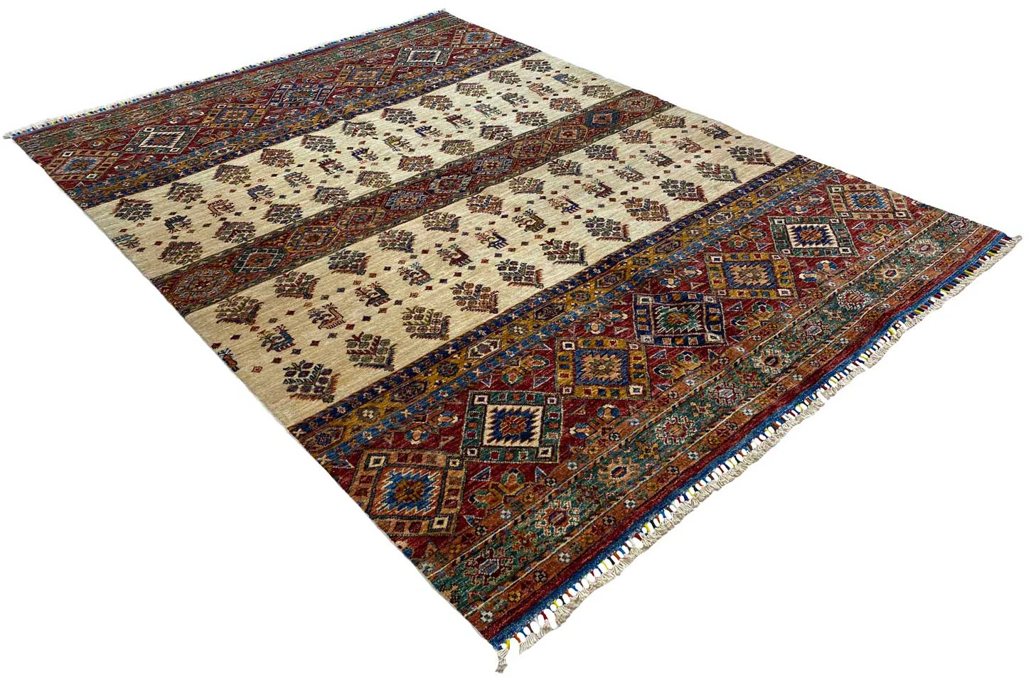 Orientteppich Samarkand 239 x 174 cm Schurwolle handgeknüpft