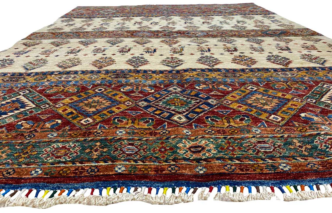 Orientteppich Samarkand 239 x 174 cm Schurwolle handgeknüpft