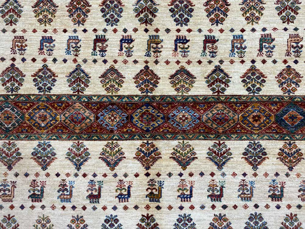Orientteppich Samarkand 239 x 174 cm Schurwolle handgeknüpft