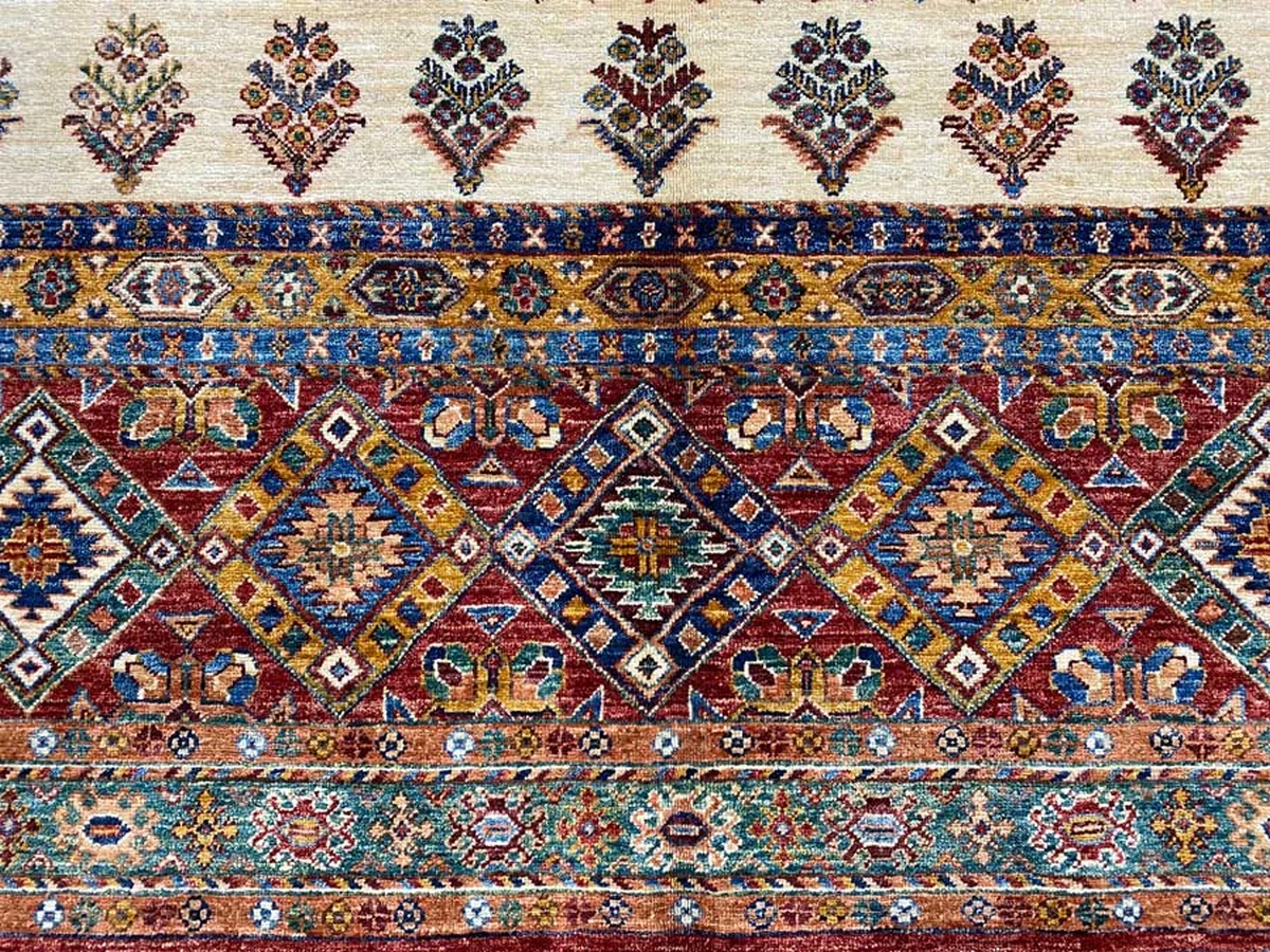 Orientteppich Samarkand 239 x 174 cm Schurwolle handgeknüpft