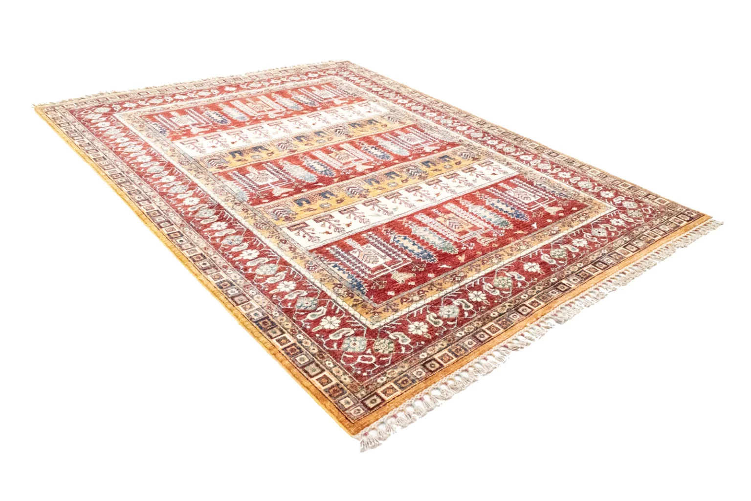 Orientteppich Samarkand 239 x 182 cm Schurwolle handgeknüpft