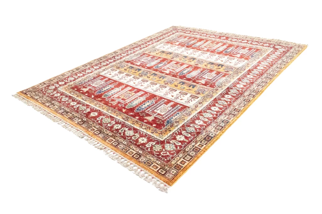 Orientteppich Samarkand 239 x 182 cm Schurwolle handgeknüpft